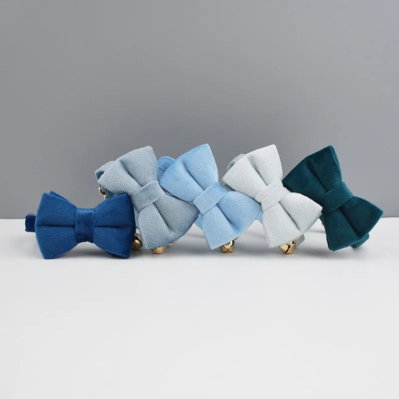 Collier | Noeud Papillon | 5 Teintes Bleues
