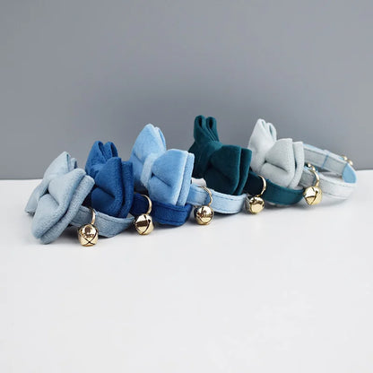 Collier | Noeud Papillon | 5 Teintes Bleues